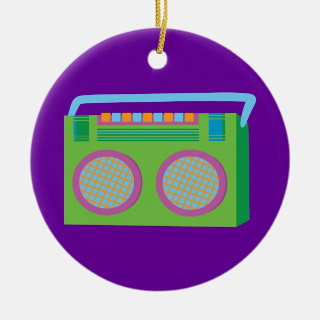 Rockin' Stereo Ceramic Ornament (Front)