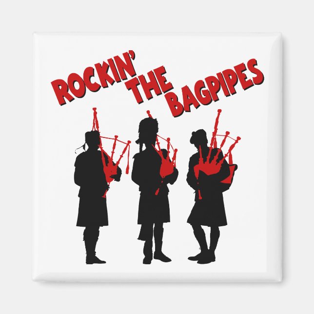 ROCKIN’ THE BAGPIPES MAGNET (Front)