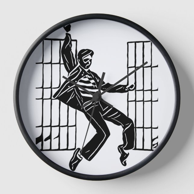 Rockin The jail house Man Dancing Abstract Art   C Clock (Front)