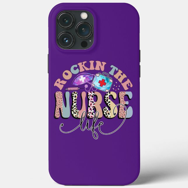 Rockin The Nurse Life, Nurses and Nursing Students Case-Mate iPhone Case (Back)