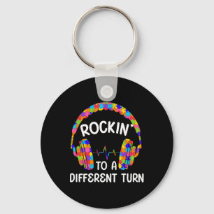 Rockin' To A Different Tune Autistic Autism Gamer Keychain