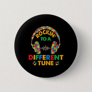 Rockin' To A Different Tune Autistic Awareness Kid 2 Inch Round Button