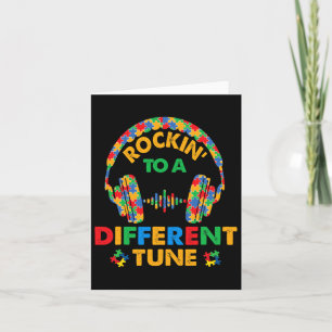 Rockin' To A Different Tune Autistic Awareness Kid Card
