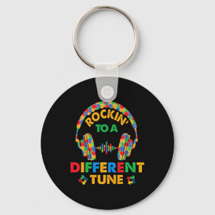 Rockin' To A Different Tune Autistic Awareness Kid Keychain