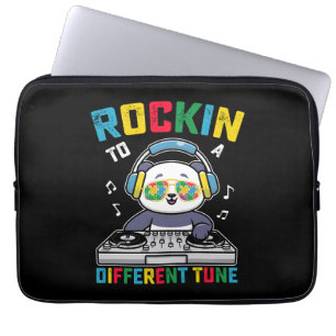 Rockin To A Different Tune Panda Autism Awareness Laptop Sleeve