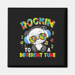 Rockin' To A Different Tune Panda Autism Awareness Magnet
