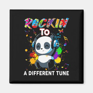 Rockin' To A Different Tune Panda Autism Awareness Magnet