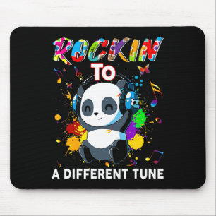 Rockin' To A Different Tune Panda Autism Awareness Mouse Pad