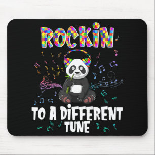 Rockin' To A Different Tune Panda Autism Awareness Mouse Pad