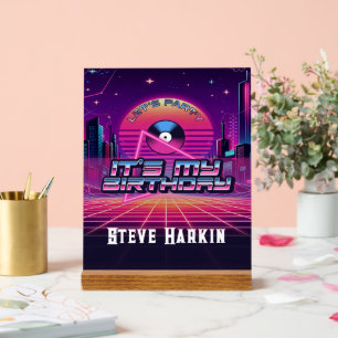 Rockin Vaporwave Party Acrylic Sign