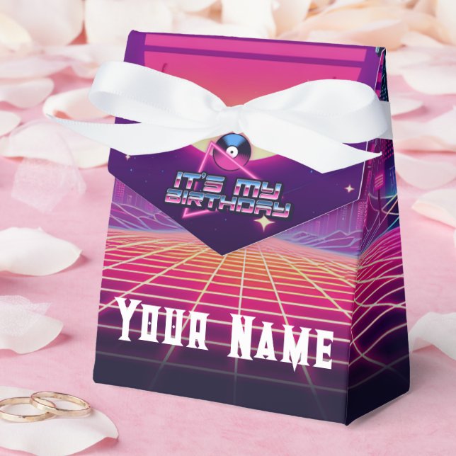 Rockin Vaporwave Party Favor Box (Wedding)