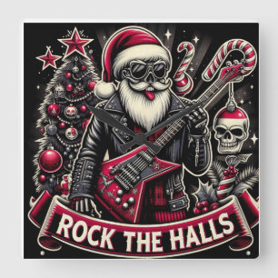 Rocking around the ugly sweater square wall clock