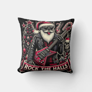 Rocking around the ugly sweater,  throw pillow