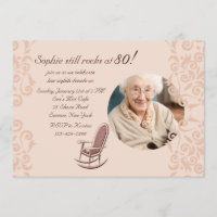 Rocking Chair Photo Invitation