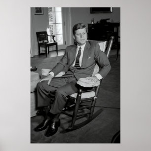 ROCKING CHAIR PRESIDENT KENNEDY 1962 POSTER