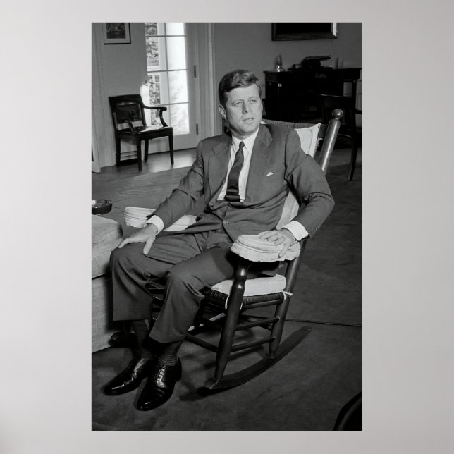 ROCKING CHAIR PRESIDENT KENNEDY 1962 POSTER (Front)