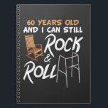 Rocking Chair Walking Aid Rock Music 60th Birthday Notebook<br><div class="desc">The perfect design for a person that loves the good old music and has a sense of humour,  this one won't disappoint as a 60th birthday,  retirement,  or just today gift.</div>