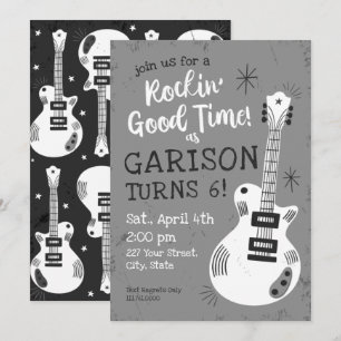 Rocking Good Time Rockstar Birthday Invitation