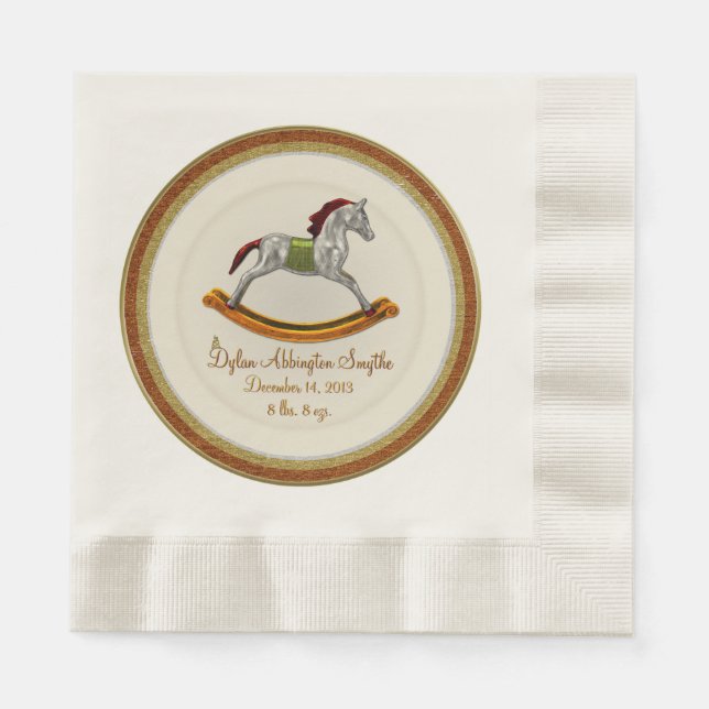 Rocking Horse Baby (Personalized) Napkin (Front)