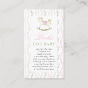 Rocking Horse Baby Shower Books for Baby Card