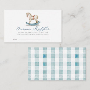 Rocking Horse Baby Shower Diaper Raffle Ticeket Enclosure Card