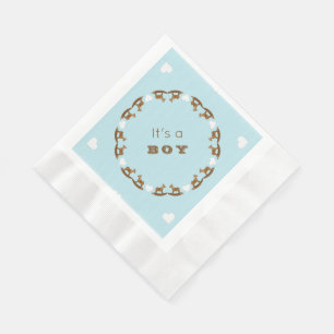 Rocking Horse Baby Shower Its a Boy Napkins