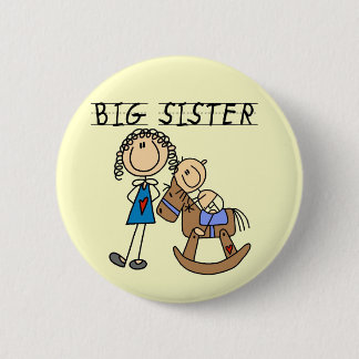 Rocking Horse Big Sister T-shirts and Gifts 2 Inch Round Button