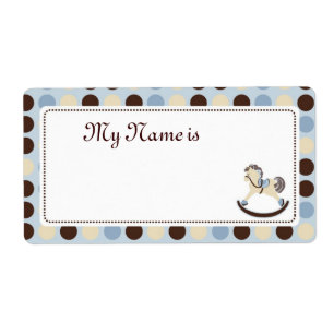 Rocking Horse Boy Name Tag