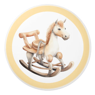 Rocking Horse Ceramic Knob – Unisex Nursery Decor