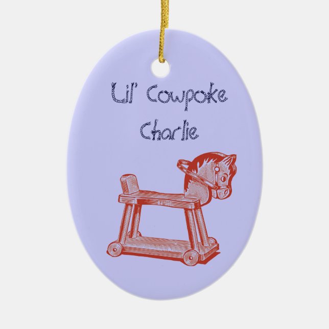 Rocking Horse Christmas Tree Ornament (Front)