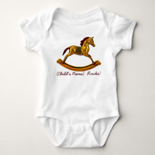 Rocking Horse Fame (Personalized Infant Creeper) Baby Bodysuit
