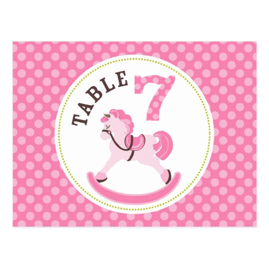 Rocking Horse Girl Table Postcard 7
