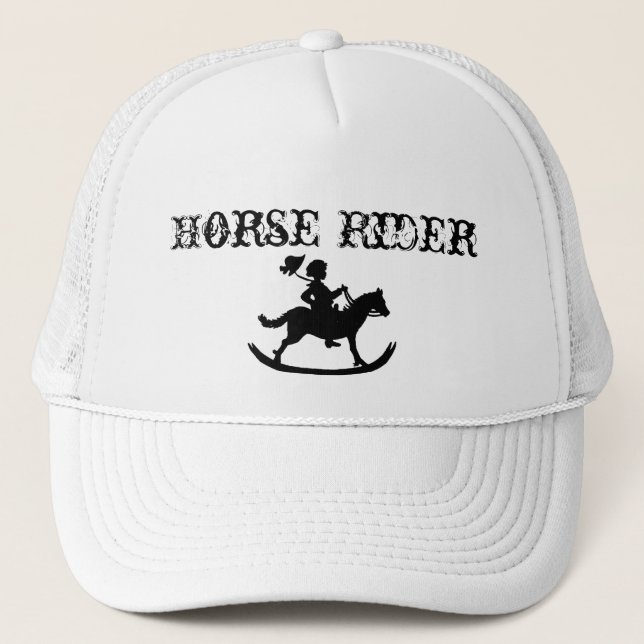 rocking horse.jpg, Horse Rider Trucker Hat (Front)