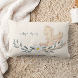 Rocking Horse Personalized Lumbar Pillow