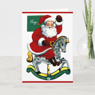 Rocking Horse Santa Holiday Card
