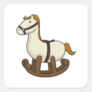 Rocking horse Toy Square Sticker