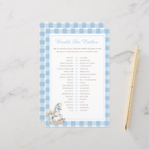  Rocking Horse Would She Rather Baby Shower Game