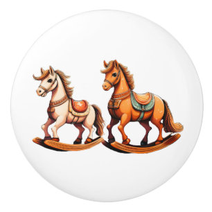 Rocking Horses Ceramic Knob