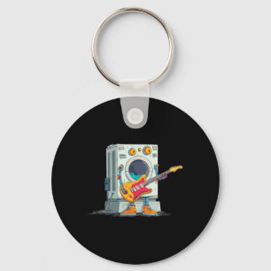 Rocking Laundry Machine Look with Guitar Costume Keychain