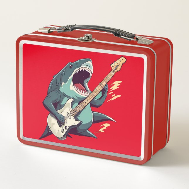 Rocking Megalodon Metal Lunchbox (Front)