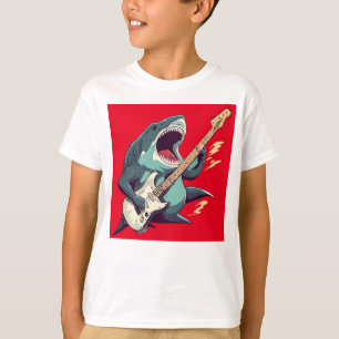 Rocking Megalodon Unisex Kid's T-Shirt