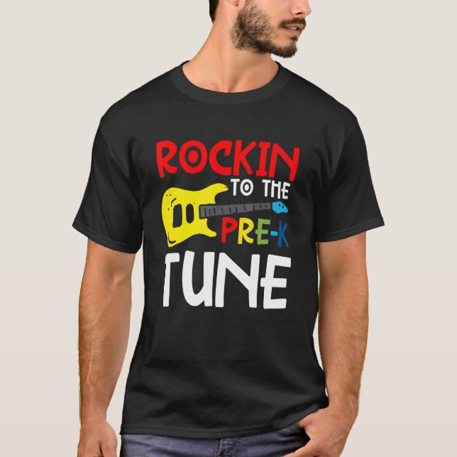 Rocking Pre K Back To School Cool Students Teacher T-Shirt (Front)