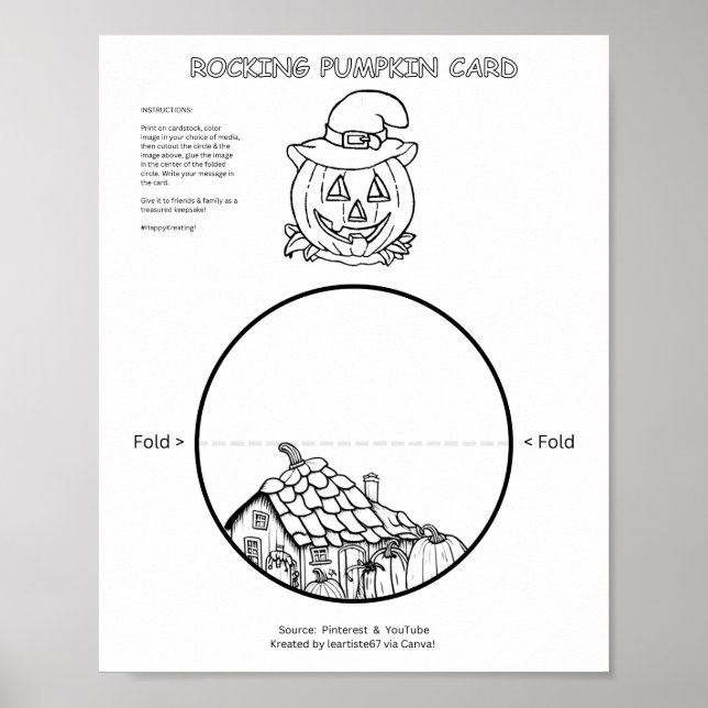 Rocking Pumpkin Card Poster (Front)