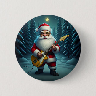 Rocking Santa 2 Inch Round Button