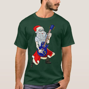 Rocking Santa Playing Electric Guitar T-Shirt