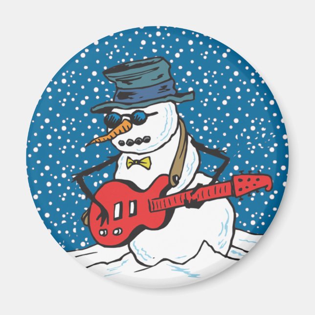 Rocking Snowman Magnet (Front)