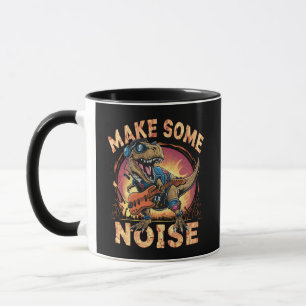 Rocking T-Rex Dinosaur Concert Art Mug