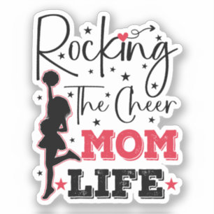 Rocking The Cheer Mom Life Funny Cheerleading Cool
