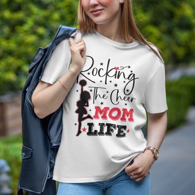 Rocking The Cheer Mom Life Funny Cheerleading Cool T-Shirt (Creator Uploaded)