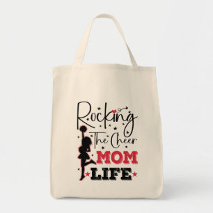 Rocking The Cheer Mom Life Funny Cheerleading Cool Tote Bag